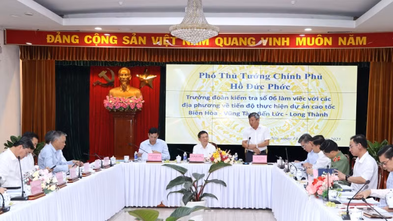 Phó Bí thư Thường trực Tỉnh ủy Đồng Nai đề nghị Ban Quản lý Dự án 85 cần tổ chức thi công ngay sau khi có mặt bằng dự án cao tốc Biên Hòa-Vũng Tàu.