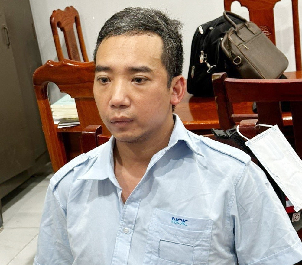 Nghi can Trần Hữu Sơn bị bắt giữ.