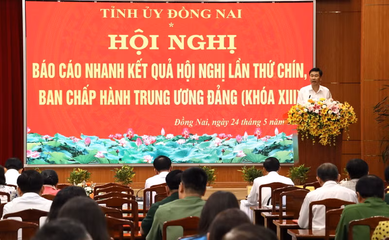 Quang cảnh Hội nghị tại Trụ sở Tỉnh ủy Đồng Nai.