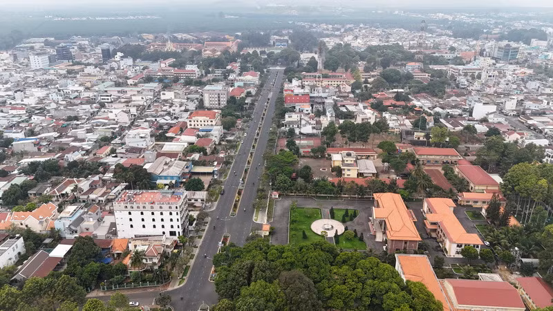 Một góc trung tâm thành phố Long Khánh.