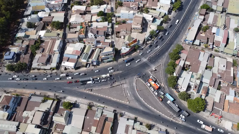 Khu vực ngã ba Quốc lộ1A - đường Võ Nguyên Giáp, tỉnh Đồng Nai.