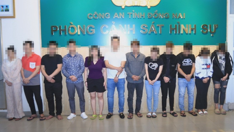 Các đối tượng trong đường dây bị bắt giữ.