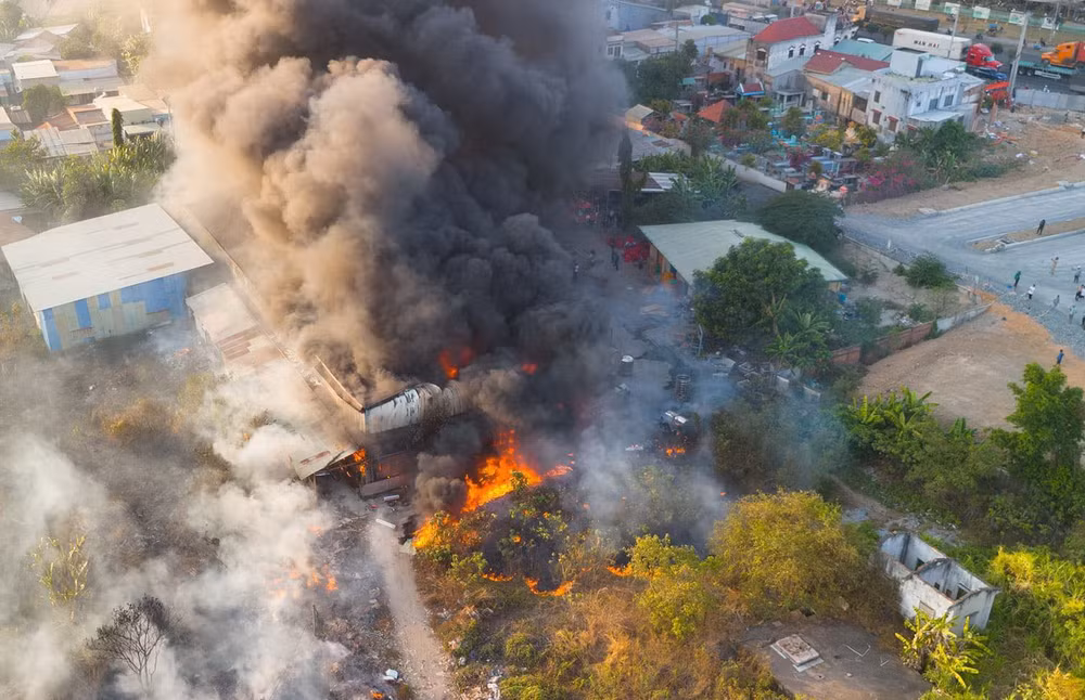 Hiện trường vụ cháy.