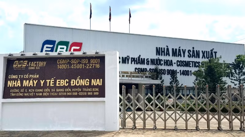 Nhà máy sản xuất của Công ty cổ phần Nhà máy y tế EBC Đồng Nai, đường số 6, Khu công nghiệp Giang Điền, huyện Trảng Bom.