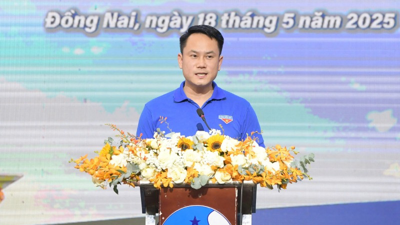 Phó Chủ tịch Thường trực Trung ương Hội Liên hiệp Thanh niên Việt Nam Nguyễn Kim Quy phát biểu tại chương trình. Phó Chủ tịch Thường trực Trung ương Hội Liên hiệp Thanh niên Việt Nam Nguyễn Kim Quy phát biểu tại chương trình.