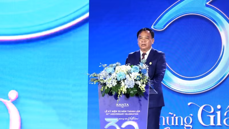 Chủ tịch Ủy ban nhân dân tỉnh Đồng Nai Võ Tấn Đức phát biểu tại sự kiện.