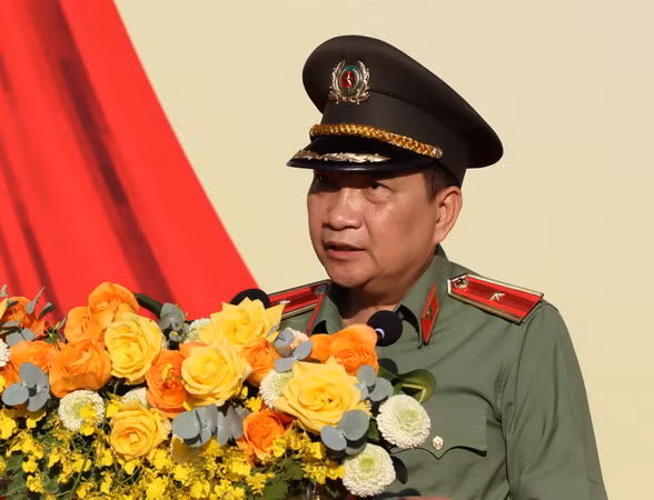 Thiếu tướng Nguyễn Sỹ Quang, Giám đốc Công an tỉnh Đồng Nai phát lệnh ra quân.
