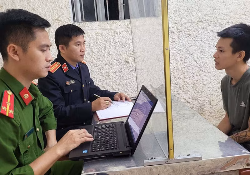 Bị can Trần Trọng Gia Bảo tại cơ quan điều tra.