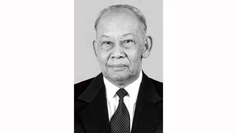Đồng chí Đại tướng Khamtay Siphandone, nguyên Chủ tịch Ban Chấp hành Trung ương Đảng Nhân dân Cách mạng Lào, nguyên Chủ tịch nước Cộng hòa Dân chủ Nhân dân Lào. (Ảnh: TTXVN)