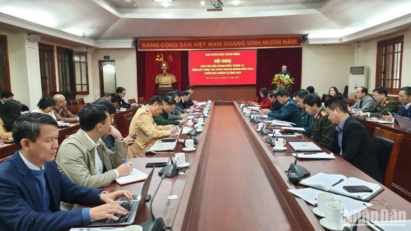 Toàn cảnh hội nghị tại điểm cầu Ban Tuyên giáo Trung ương.