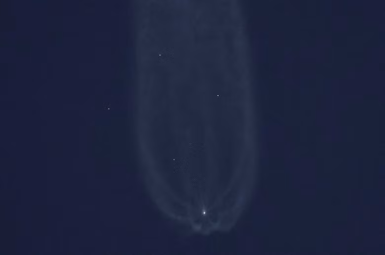 Tàu vũ trụ Soyuz MS-20 chở các phi hành gia tới Trạm vũ trụ quốc tế (ISS) tại Sân bay vũ trụ Baikonur, Kazakhstan, ngày 21/9. (Ảnh: Reuters)