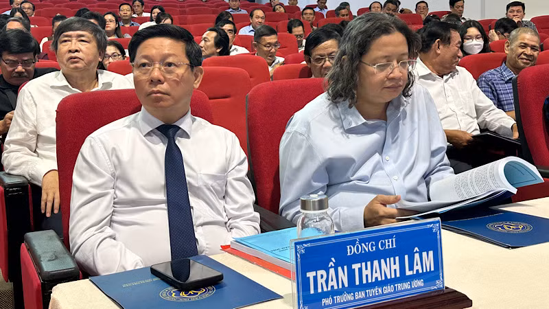 Đồng chí Trần Thanh Lâm, Phó Trưởng Ban Tuyên giáo Trung ương dự hội nghị. (Ảnh: TD)