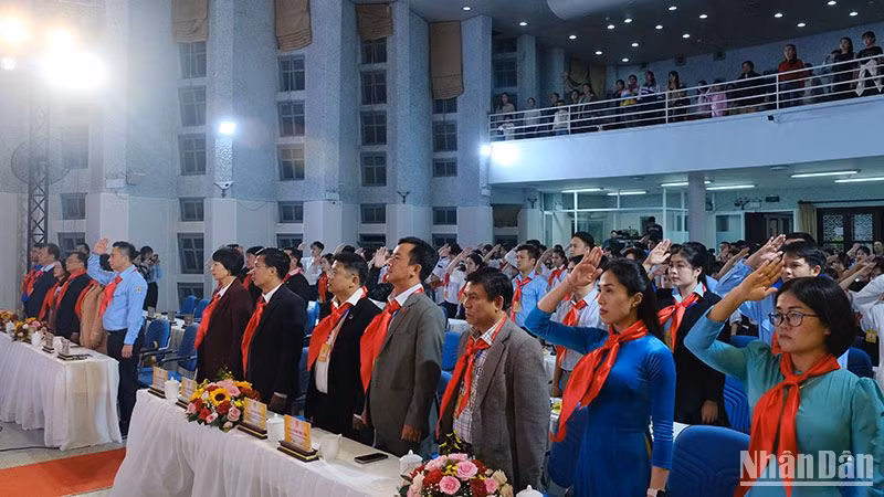 Quang cảnh Đại hội Cháu ngoan Bác Hồ tỉnh Lâm Đồng lần thứ XIII.