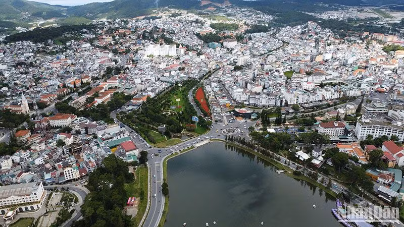Một góc trung tâm thành phố Đà Lạt, tỉnh Lâm Đồng.