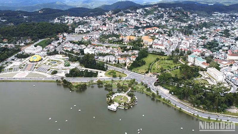 Một góc trung tâm thành phố Đà Lạt, tỉnh Lâm Đồng.