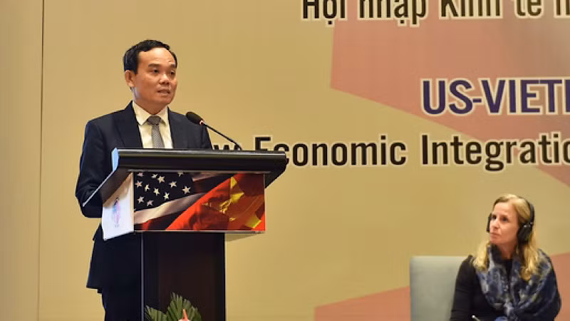 Phó Thủ tướng Trần Lưu Quang phát biểu tại hội nghị. (Ảnh: Hải Minh/VGP)