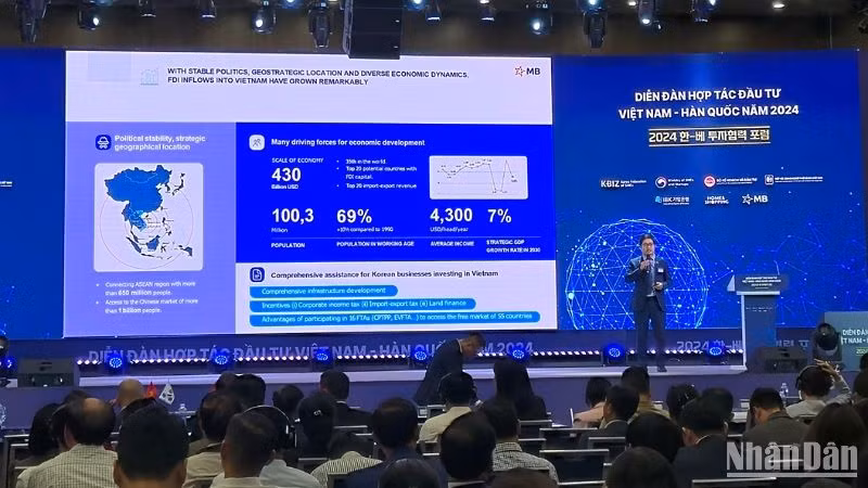 Quang cảnh Diễn đàn Hợp tác đầu tư Việt Nam - Hàn Quốc năm 2024.