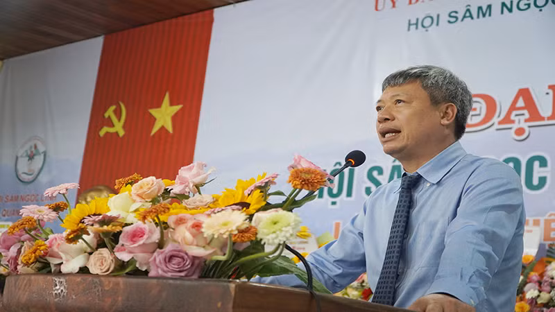 Phó Chủ tịch Ủy ban nhân dân tỉnh Quảng Nam Hồ Quang Bửu phát biểu tại Đại hội.