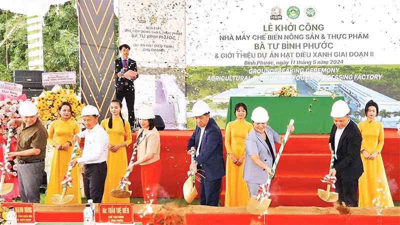 Khởi công dự án chế biến hạt điều “xanh” tại Bình Phước với công suất số một Việt Nam.