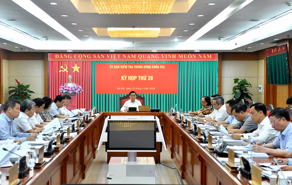 Quang cảnh Kỳ họp thứ 39 của Ủy ban Kiểm tra Trung ương Đảng. Ảnh ĐĂNG KHOA