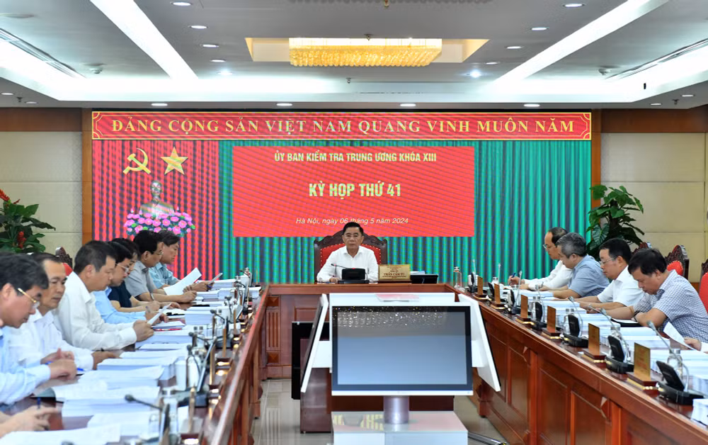 Quang cảnh kỳ họp thứ 41 của Ủy ban Kiểm tra Trung ương. (Ảnh: ĐĂNG KHOA)