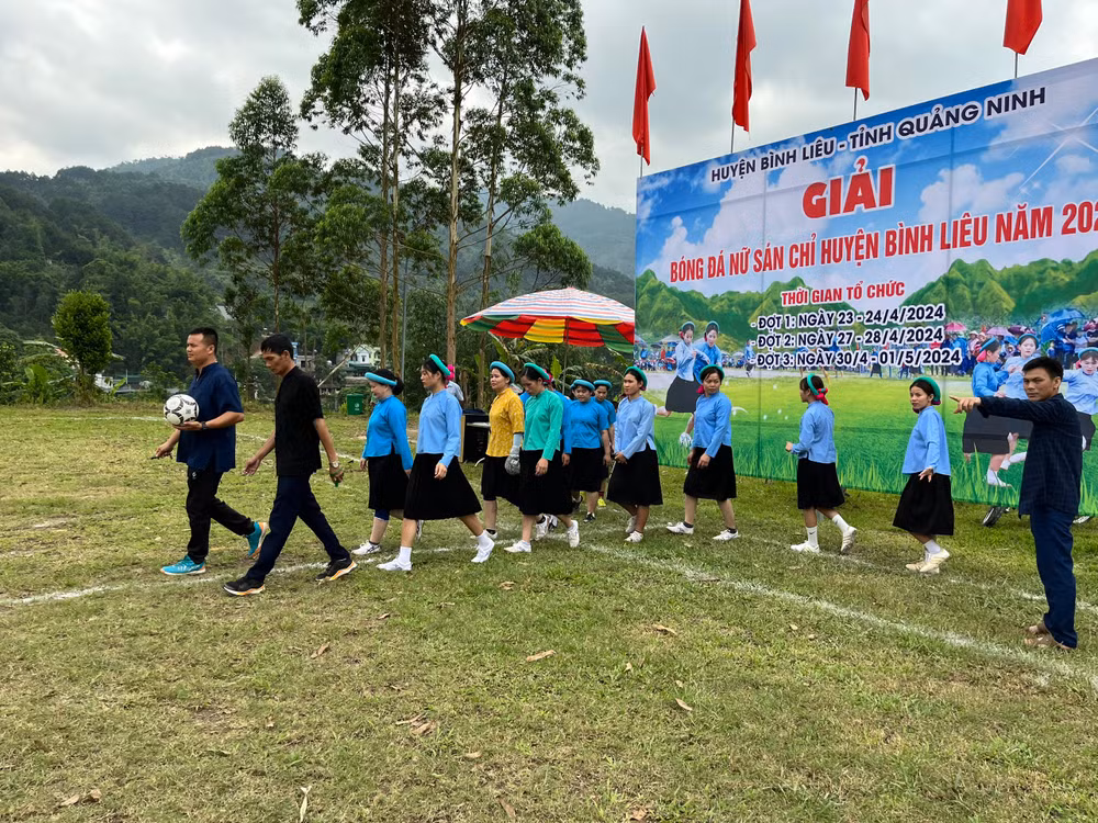 Giải bóng đá nữ Sán Chỉ đã trở thành thương hiệu thu hút du khách đến Bình Liêu.