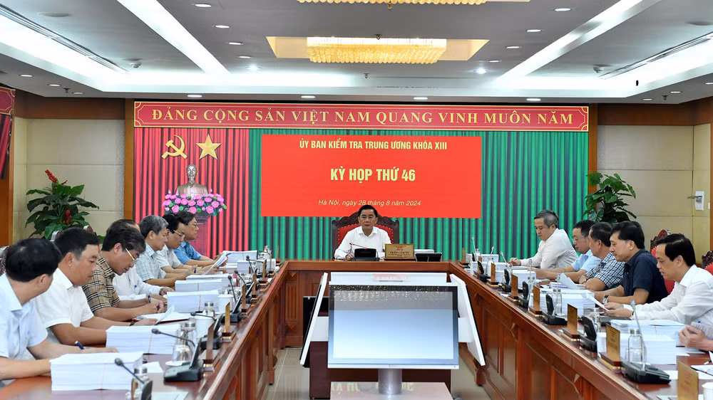 Quang cảnh Kỳ họp thứ 46 của Ủy ban Kiểm tra Trung ương Đảng. (Ảnh: ĐĂNG KHOA)