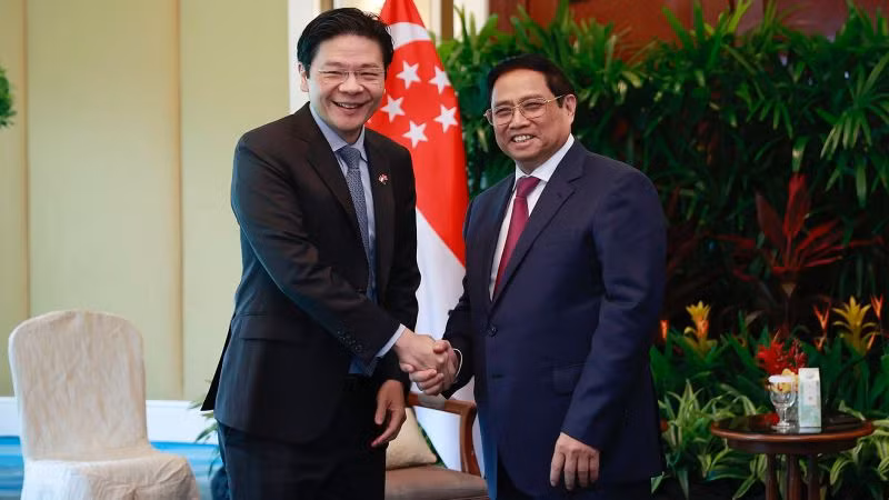 Thủ tướng Phạm Minh Chính tiếp Phó Thủ tướng, Bộ trưởng Tài chính Singapore Lawrence Wong.