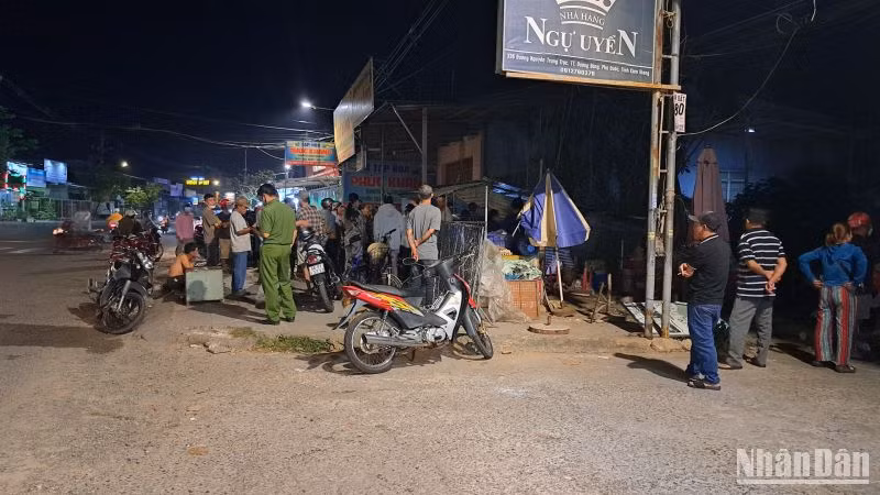 Hiện trường vụ tai nạn giao thông.
