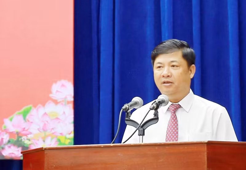 Bí thư Tỉnh ủy Lương Nguyễn Minh Triết phát biểu tại Hội nghị.