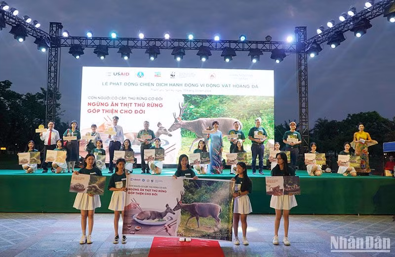 Hưởng ứng thông điệp không ăn thịt động vật hoang dã.