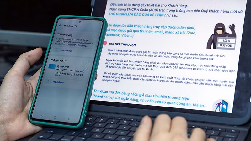 Người dân cần cảnh giác trước các cuộc gọi rác, tin nhắn rác. (Ảnh QUANG VINH) 