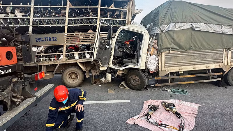 Hiện trường vụ tai nạn.