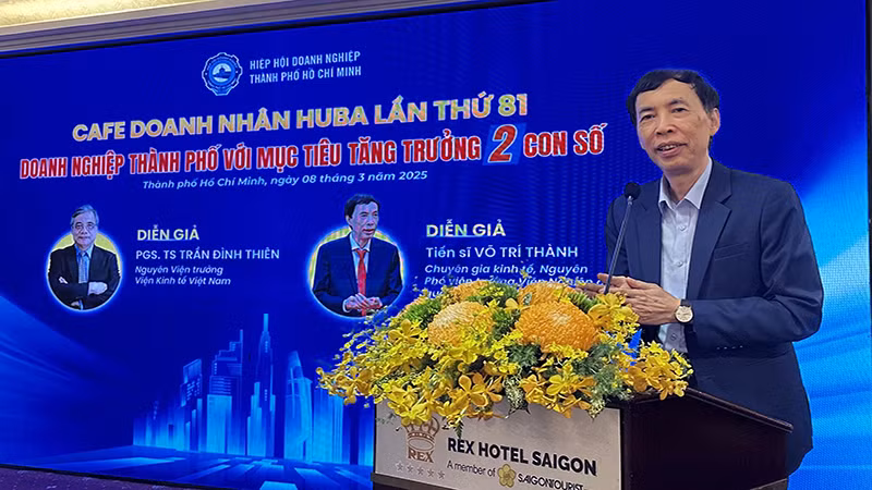 Tiến sĩ Võ Trí Thành phát biểu tại chương trình.