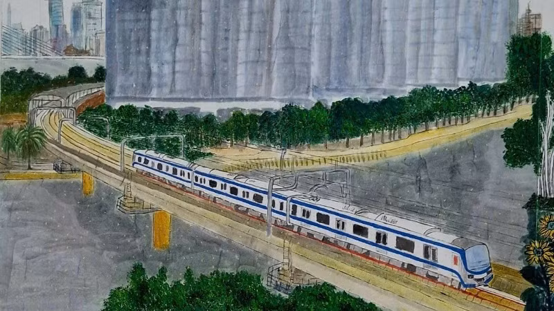 Phân cảnh tuyến Metro số 1.