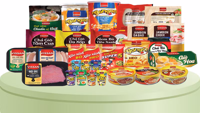 Một số sản phẩm đang có mặt trên thị trường của VISSAN. (Ảnh: VISSAN)