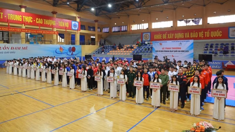 Các đoàn tham dự Giải vô địch Pencak Silat quốc gia năm 2025.