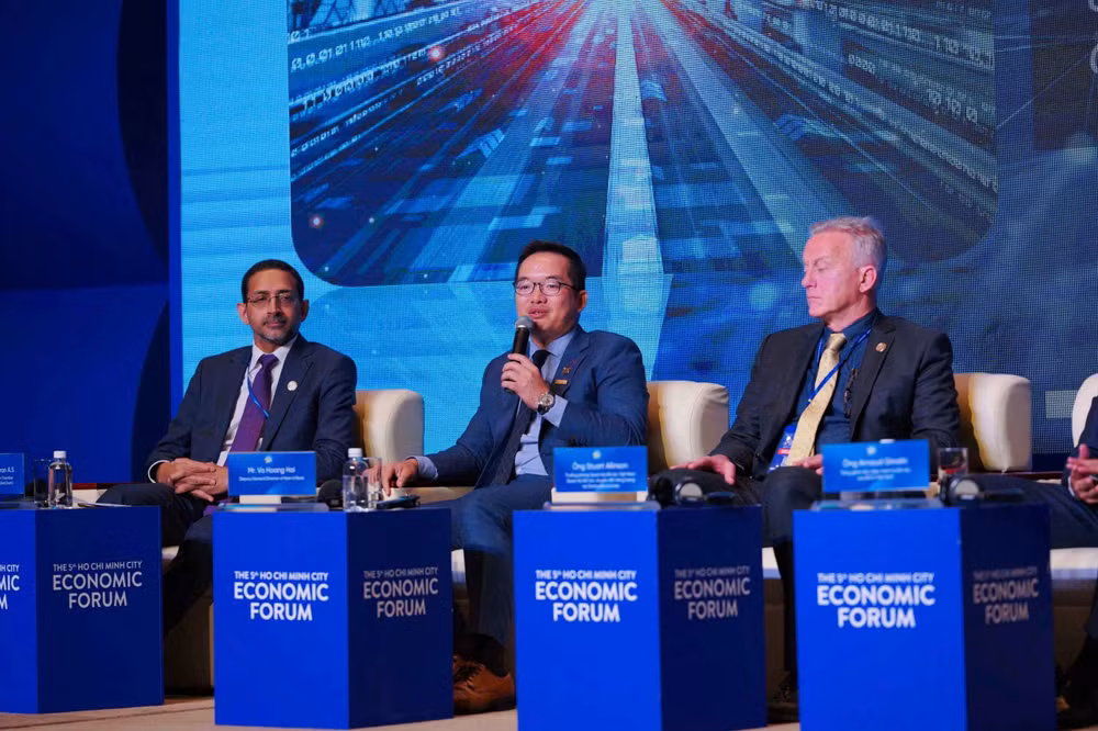 Ông Võ Hoàng Hải, Phó Tổng giám đốc Nam A Bank phát biểu tại sự kiện.