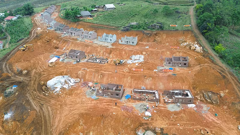 Khu tái định cư cho người dân bị thiên tai ở Sàng Ma Sáo đang dần hình thành.