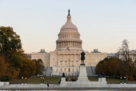 Tòa nhà Quốc hội Mỹ tại Washington, D.C. (Ảnh: THX/TTXVN)