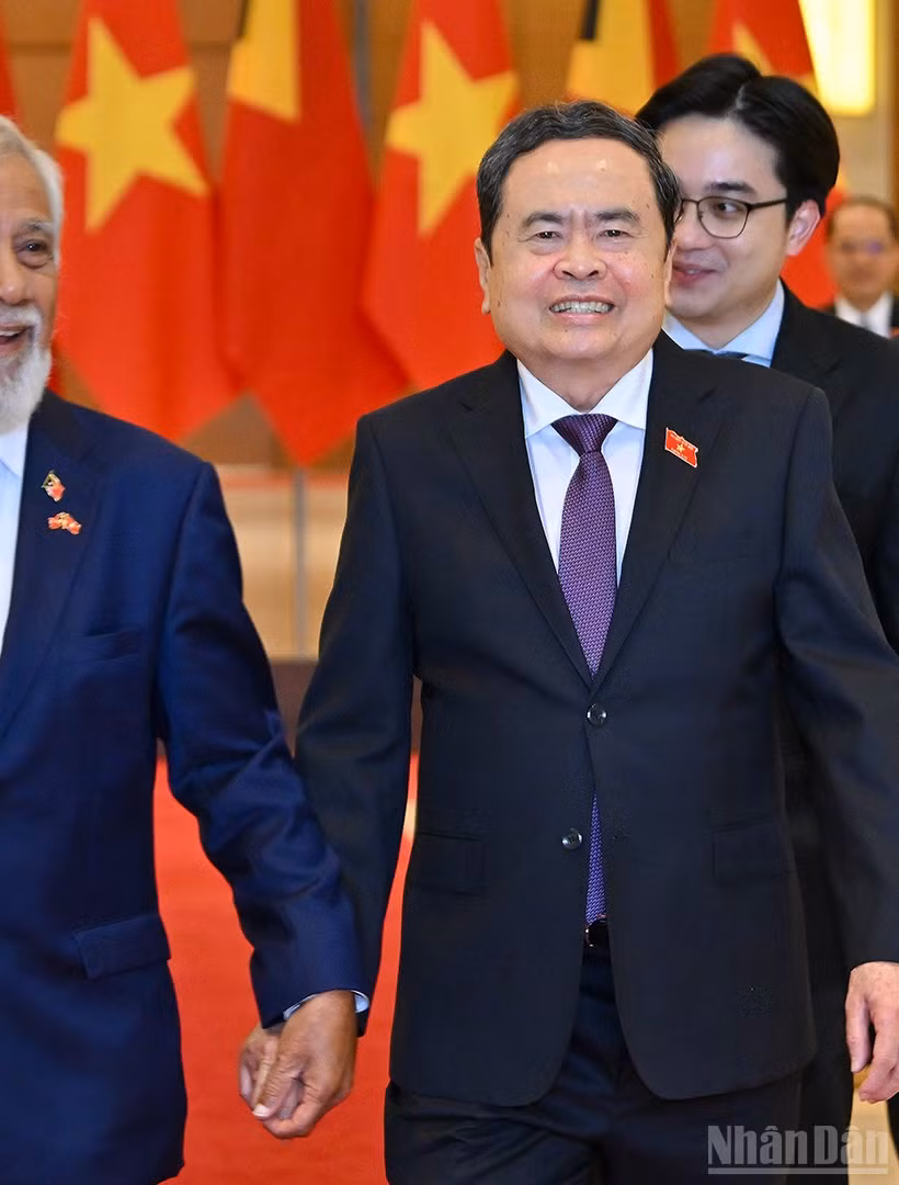 Chủ tịch Quốc hội Trần Thanh Mẫn và Thủ tướng Timor-Leste Kay Rala Xanana Gusmao.