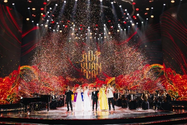 "Hoa xuân ca" là lời ngợi ca đất nước qua chiều sâu văn hóa và vẻ đẹp nghệ thuật. (Ảnh: VTV)