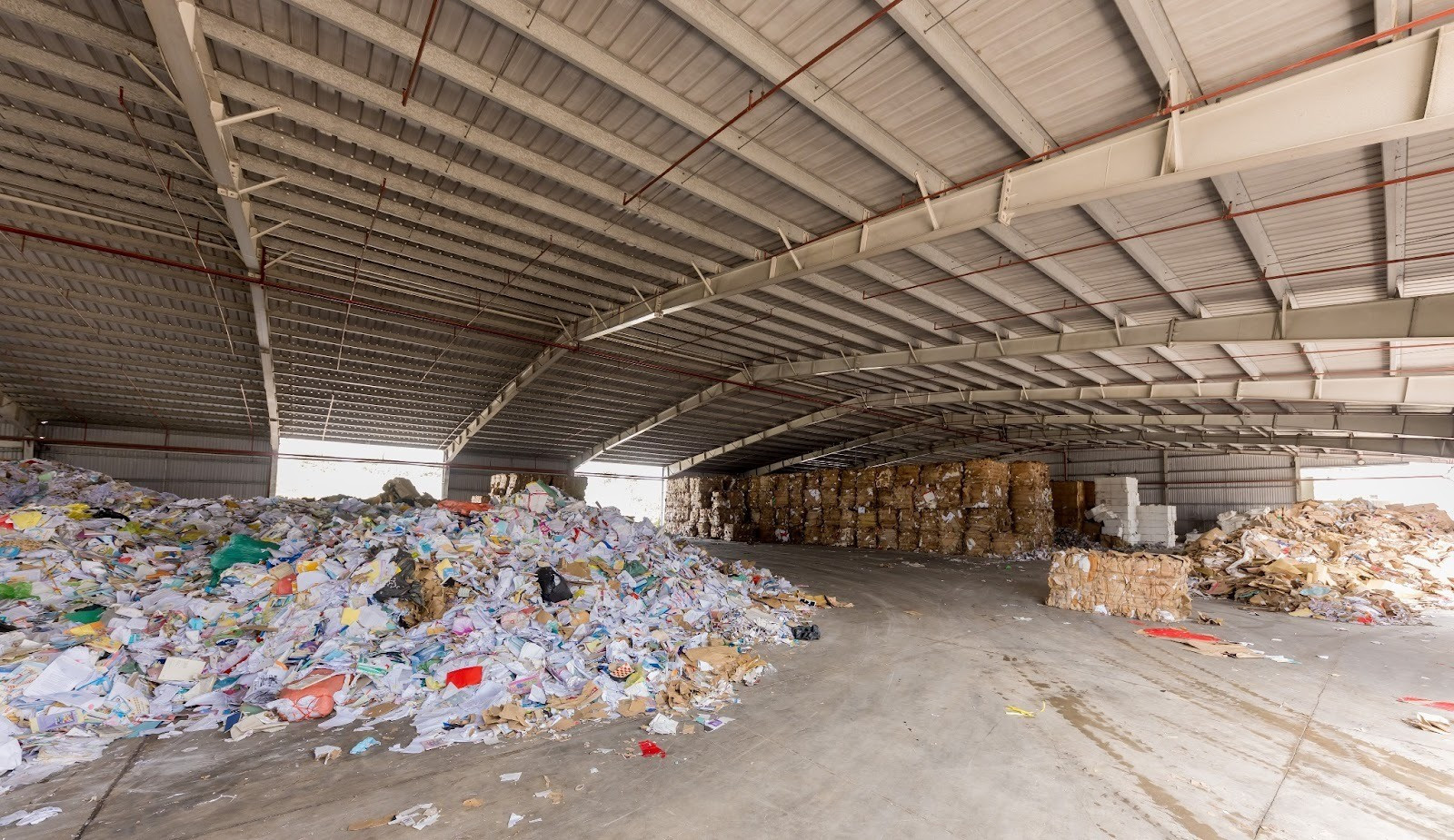 Hàng trăm tấn giấy thải được thu gom về Miza mỗi ngày.