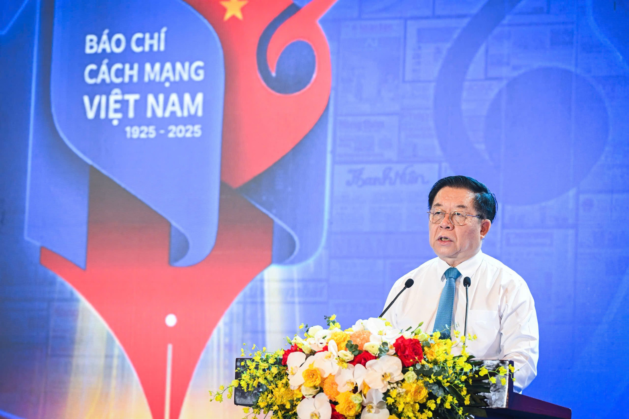 Đồng chí Nguyễn Trọng Nghĩa, Ủy viên Bộ Chính trị, Bí thư Trung ương Đảng, Trưởng Ban Tuyên giáo và Dân vận Trung ương phát biểu tại lễ khai mạc Hội Báo toàn quốc năm 2025. b1078d01a07617284e6721.jpg