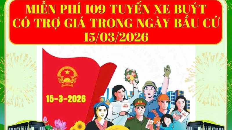 Thành phố Hồ Chí Minh thực hiện miễn vé dịch vụ vận tải hành khách công cộng cho người dân Thành phố trong ngày bầu cử 15/3.