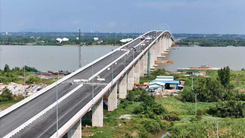 Dự án thành phần 1A, Vành đai 3 Thành phố Hồ Chí Minh dài khoảng 8,75km đã hoàn thành và đưa vào khai thác từ năm 2025 với quy mô 4 làn xe (Ảnh: VÕ LÊ)