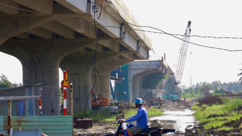 Đường Vành đai 3 đoạn đầu cầu Bình Gởi, Thành phố Hồ Chí Minh. (Ảnh: QUÝ HIỀN)
