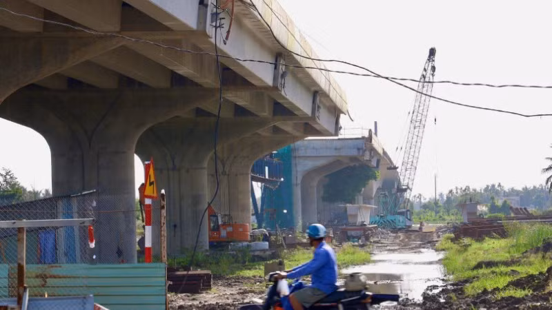 Đường Vành đai 3 đoạn đầu cầu Bình Gởi, Thành phố Hồ Chí Minh. (Ảnh: QUÝ HIỀN)