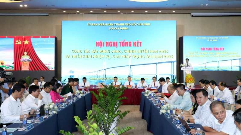 Sở Xây dựng Thành phố Hồ Chí Minh tổ chức Tổng kết công tác năm 2025, triển khai nhiệm vụ và giải pháp năm 2026. (Ảnh: QUÝ HIỀN)