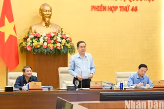 Chủ tịch Quốc hội Trần Thanh Mẫn phát biểu khai mạc phiên họp. (Ảnh: DUY LINH)
